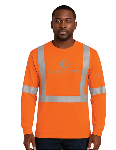 Dronekulture™ Drone Pilot Long Sleeve Safety Shirt