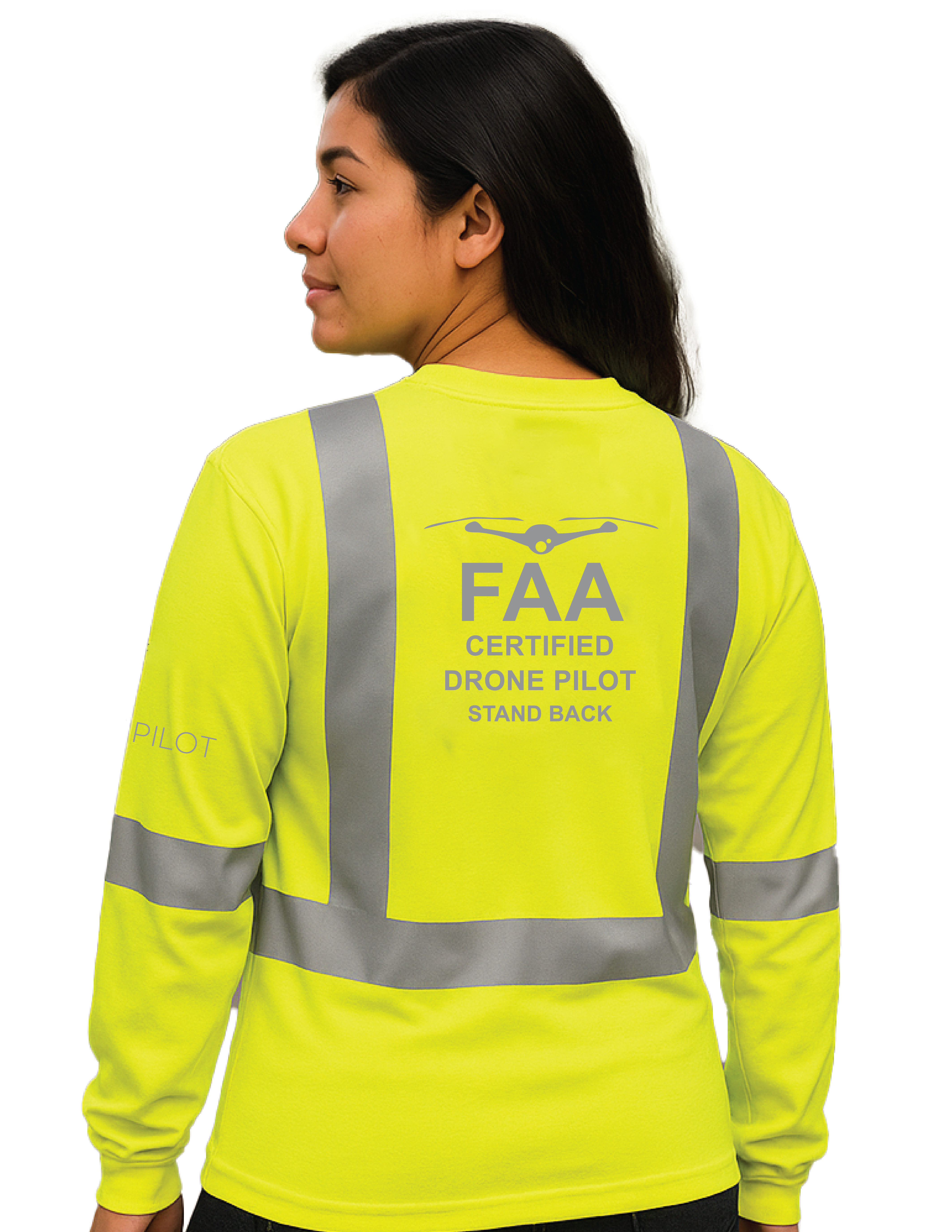 Dronekulture™ Drone Pilot Long Sleeve Safety Shirt