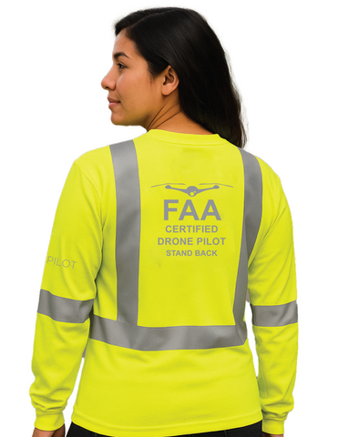 Dronekulture™ Drone Pilot Long Sleeve Safety Shirt