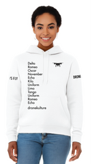 Dronekulture™ Drone Pilot Phonetic Women's Hoodie